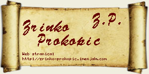 Zrinko Prokopić vizit kartica